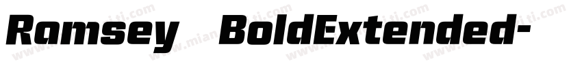 Ramsey BoldExtended字体转换